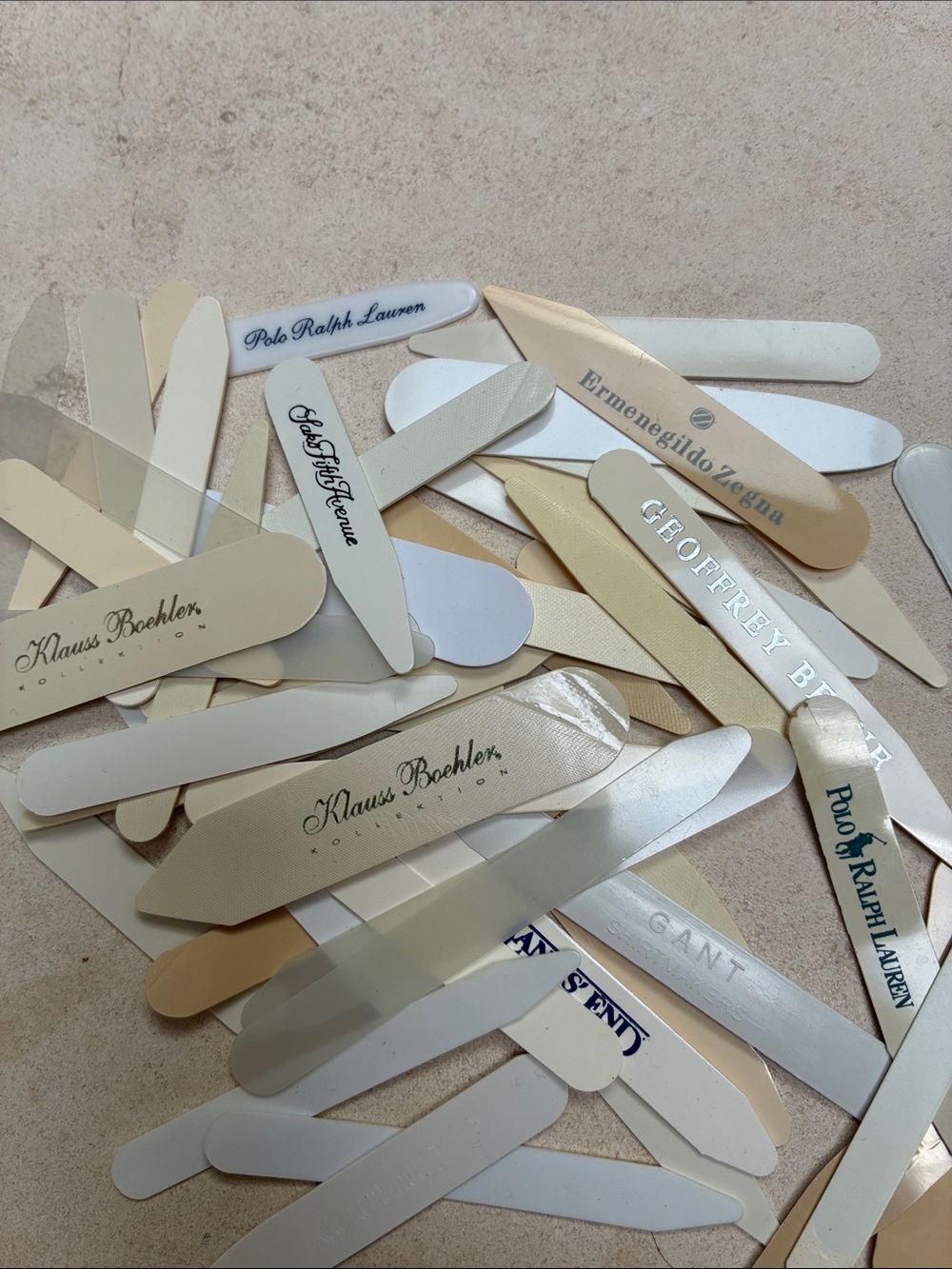 Assorted Collar Stays - Mixed Neutral Colors